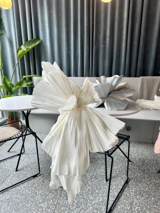 Our hand made Winter Paper Flowers , different style and shades for @proseccoflowers in Prague #paperflowerdecor...